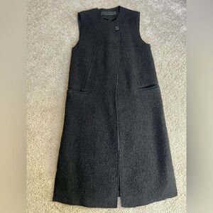 Zara Black Textured Vest Size M